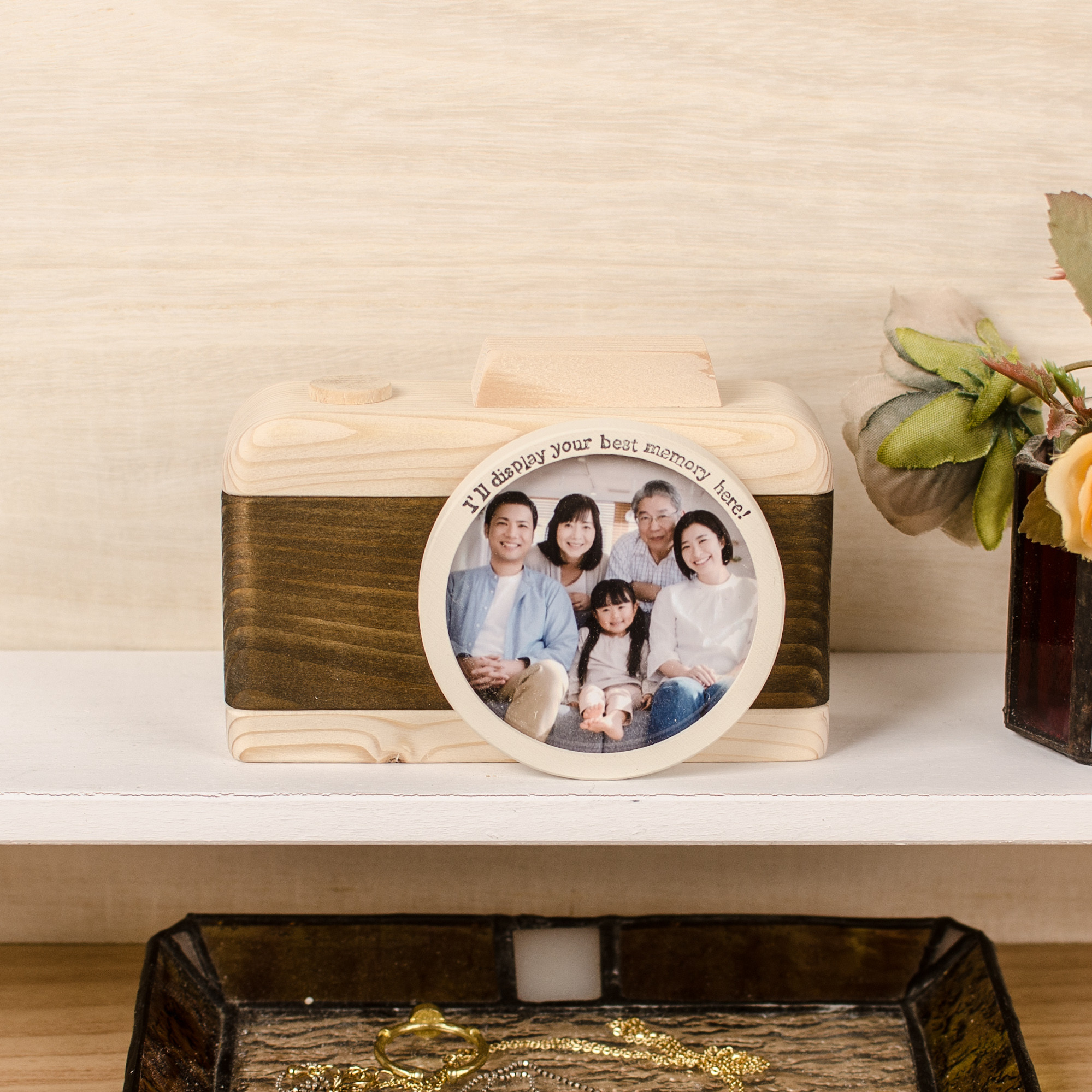 冬限定2025  カメラ好きへの心に突き刺さる！ カメラをモチーフにしたフォトフレーム（オリーブ）