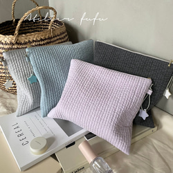 フラットポーチL】大きめ ポイポイ入れられるマルチポーチ ヌビポーチ