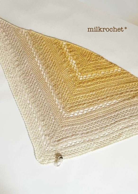 三角ショール【ベイクドイエロー】 バレエショール ストール ミル