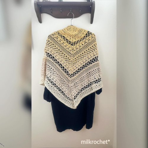 バレエショール　オーダーページ 三角ショール【ベイクドイエロー】 バレエショール ストール ミル