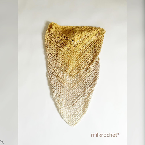 三角ショール【ベイクドイエロー】 バレエショール ストール ミル