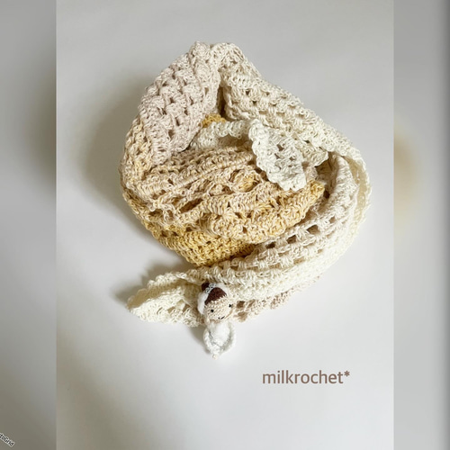 ジュリエット　三角ショール　バレエショール　オーダーページ 三角ショール【ベイクドイエロー】 バレエショール ストール ミル