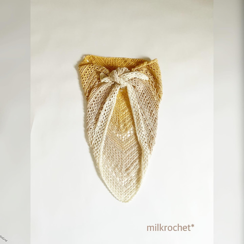 三角ショール【ベイクドイエロー】 バレエショール ストール ミル