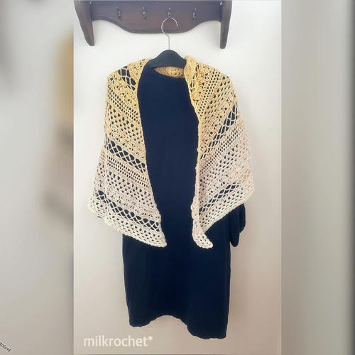 三角ショール【ベイクドイエロー】 バレエショール ストール ミル