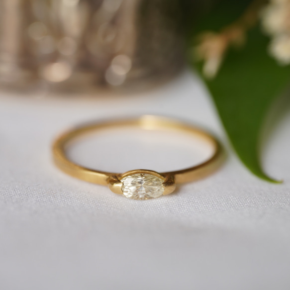 K18 Marquise Diamond ring (0.232ct,R043_MD) 4枚目の画像
