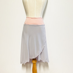 【受注製作】バレエ　シルクウォーマー付巻きスカート 2枚目の画像