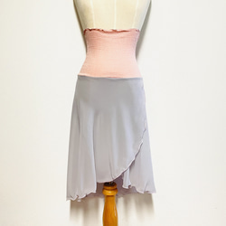 【受注製作】バレエ　シルクウォーマー付巻きスカート 1枚目の画像