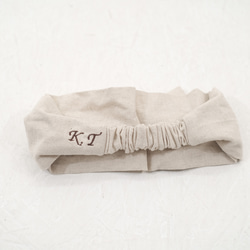 *+：。棉麻絲帶頭巾自然。 :+* 可用繡花名稱 第10張的照片