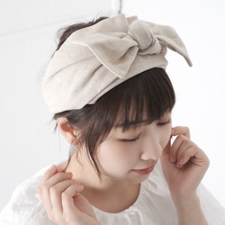 *+：。棉麻絲帶頭巾自然。 :+* 可用繡花名稱 第1張的照片
