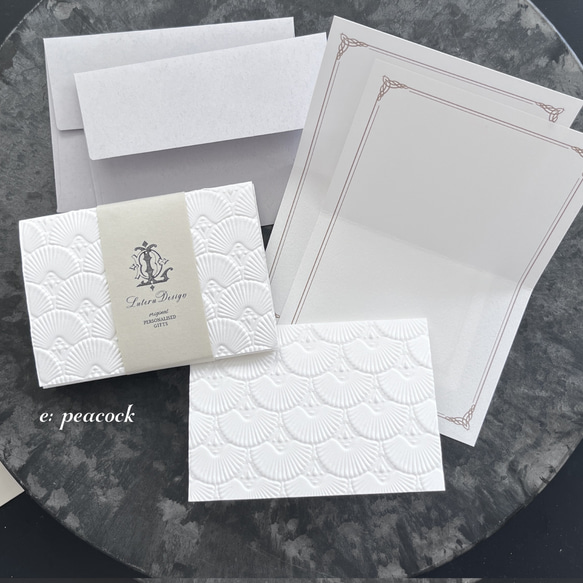 エンボスカードセット（M）ポストカード２つ折りサイズ2セット 7枚目の画像