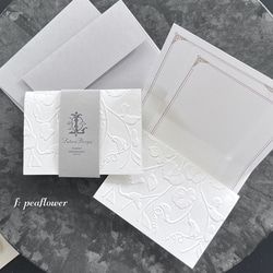 エンボスカードセット（M）ポストカード２つ折りサイズ2セット 9枚目の画像