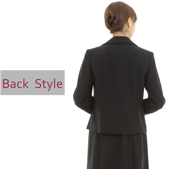 5Lサイズ セール 喪服  ブラックフォーマル 黒礼服 テーラードジャケット　117500-5L 4枚目の画像
