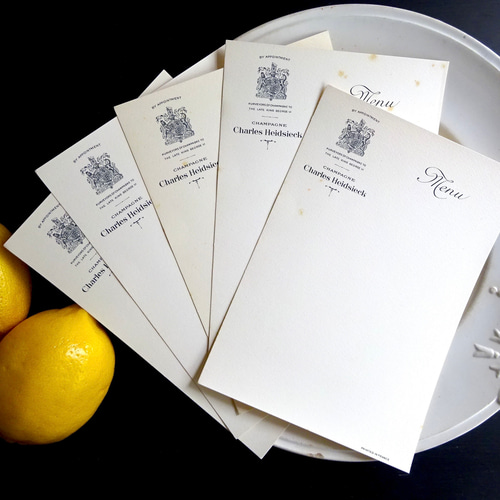 フランス ワインメニュー 古紙 厚紙 コラージュ アンティーク