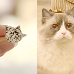 銀製　世界に一つだけの指輪.リング（ 細丸い） No：04　愛犬・愛猫・ペット・動物・うさぎ・鳥・ハムスター 4枚目の画像