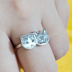 銀製　世界に一つだけの指輪.リングNo：02　愛犬・愛猫ペット・動物・うさぎ・鳥・ハムスター 10枚目の画像