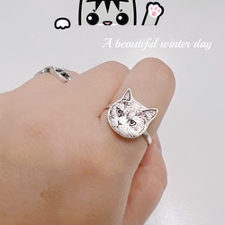 銀製　世界に一つだけの指輪.リングNo：02　愛犬・愛猫ペット・動物・うさぎ・鳥・ハムスター 7枚目の画像