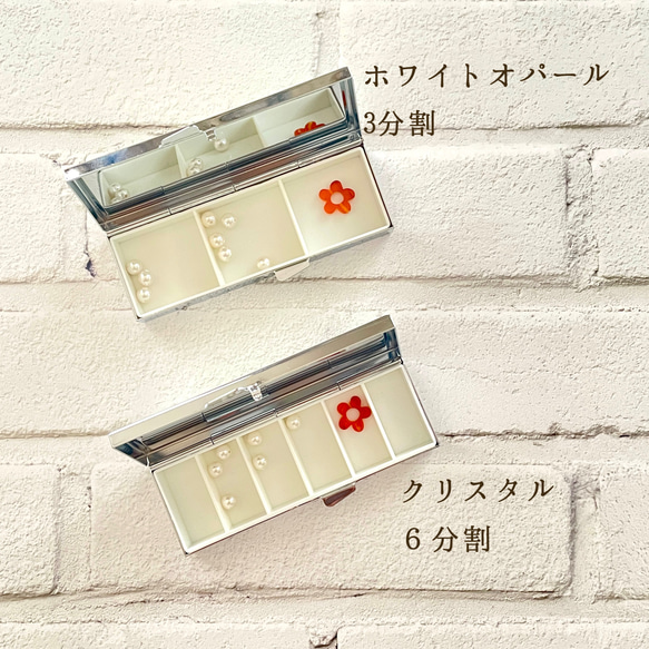 ◇ハニカム タイル◇◆ピルケース(アクセサリーケース・小物入れ)◆ 和柄 ペリドット＊クリスタルガラス 7枚目の画像