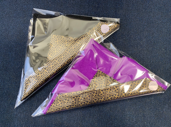 兜 被れる布兜 (パープル) 生地 rito 通販 17653083｜Creema(クリーマ)