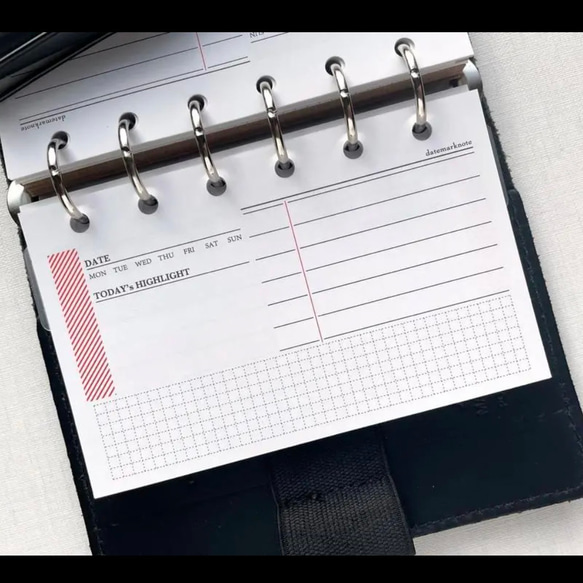 【M6】デイリー ハイライトリフィル　システム手帳リフィル 4枚目の画像