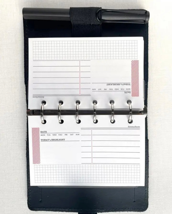 【M6】デイリー ハイライトリフィル　システム手帳リフィル 2枚目の画像