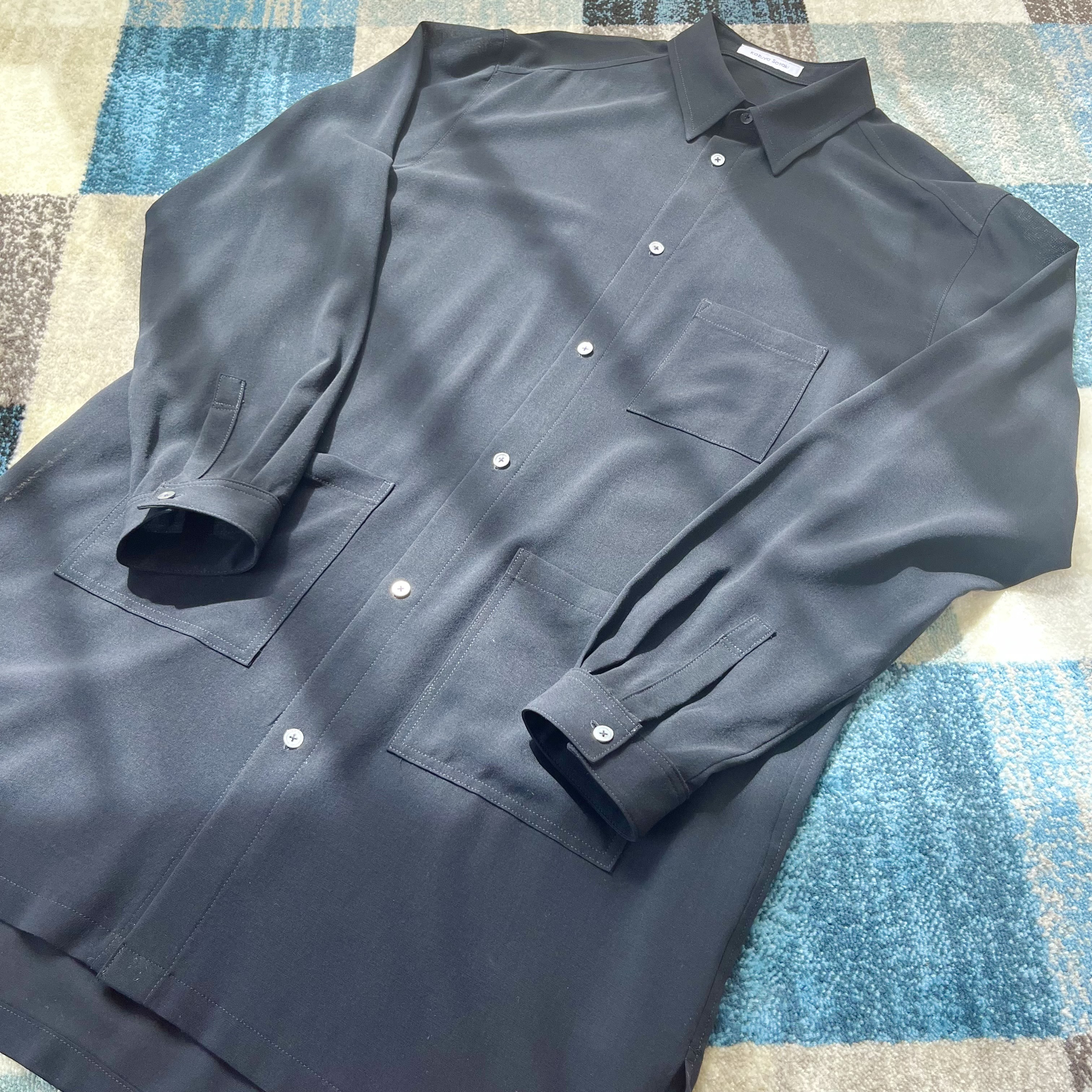 ウールロングシアーシャツ