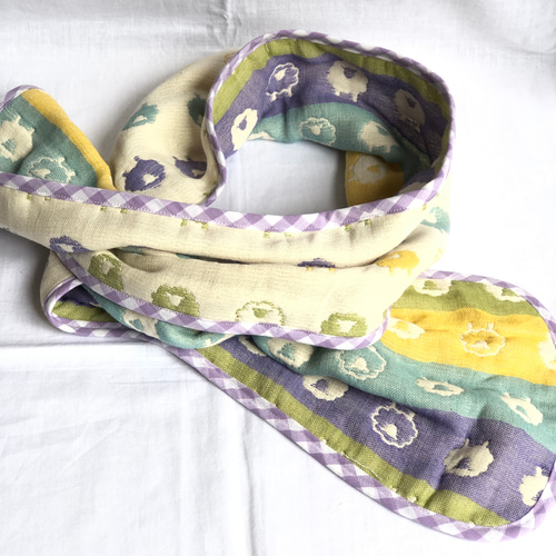 ふんわり六重織ガーゼのタオルマフラー fuwara ヒツジ 多色 バス  