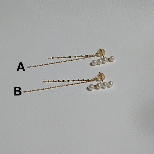 再々販決定 高品質 K18WG K18YG 2本 チェーン ピアスキャッチ