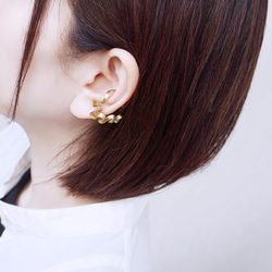 [單耳耳夾/黃銅] “手風琴”黃銅 第4張的照片