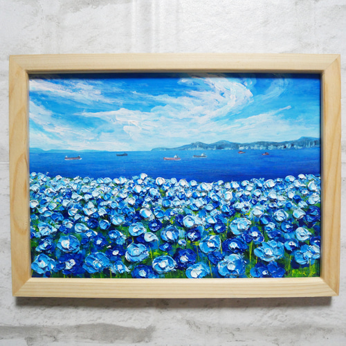 油絵 絵画 【吹雪の海 】 絵画 HR 通販 16889921｜Creema
