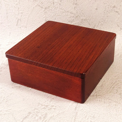 ましかくなお弁当箱 15×15cm けやき材 拭き漆 正方形（受注制作） 弁当