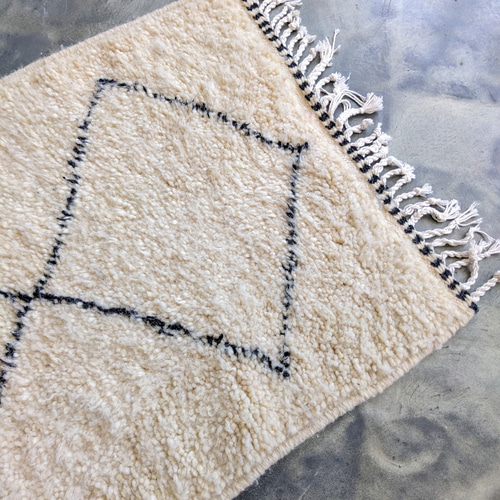 モロッコ ラグ ベニワレンNo.8 ホワイト カーペット 絨毯 カーペット