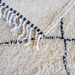 モロッコ ラグ ベニワレンNo.8　ホワイト　カーペット　絨毯 12枚目の画像