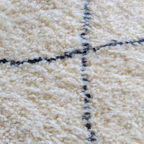 ベニワレン ラグ モロッコ製 新品同様 美品 アイボリー ホワイト 100-150.jpg