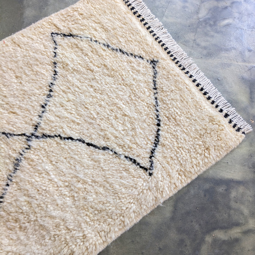 モロッコ ラグ ベニワレンNo.9 ホワイト カーペット 絨毯