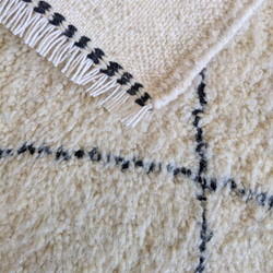 モロッコ ラグ ベニワレンNo.9　ホワイト　カーペット　絨毯 11枚目の画像