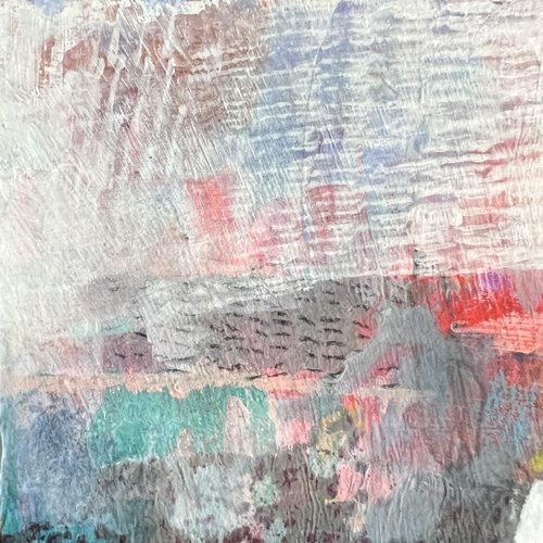 差し込む光り 原画 額なし（吊り紐あり） 木製パネル ミクストメディア