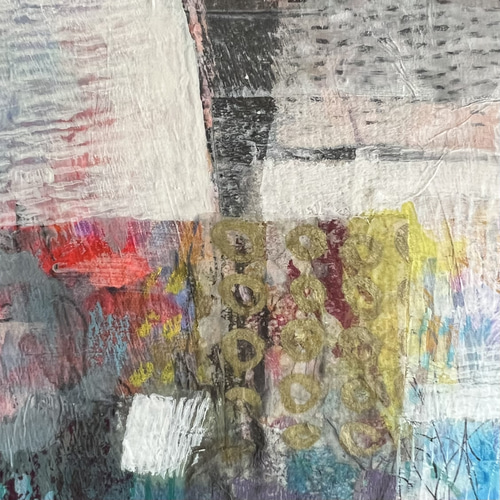 差し込む光り 原画 額なし（吊り紐あり） 木製パネル ミクストメディア