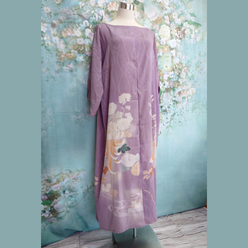 3246 着物　リメイク　ドレス　ワンピース 3246 着物 リメイク ドレス ワンピース