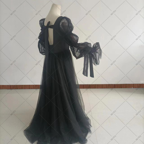 カラードレス 上品 エレガント パーティードレス ロング ウェディングドレス G010 4枚目の画像