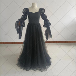 カラードレス 上品 エレガント パーティードレス ロング ウェディングドレス G010 2枚目の画像