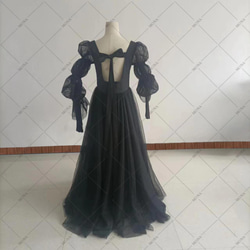 カラードレス 上品 エレガント パーティードレス ロング ウェディングドレス G010 3枚目の画像