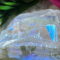 七色の夢໒꒱✨　ホワイト　オーラ　水晶　ラフストーン　原石 7枚目の画像