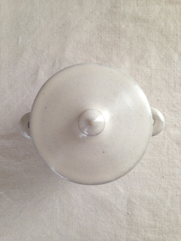 耳付き壺(アンティークホワイト) 3枚目の画像