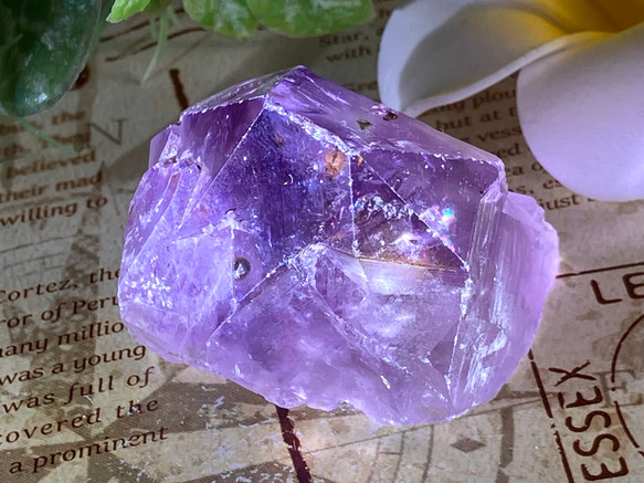 カコクセナイト✨ タビュラー 紫水晶 アメジスト 結晶 原石 ラフ