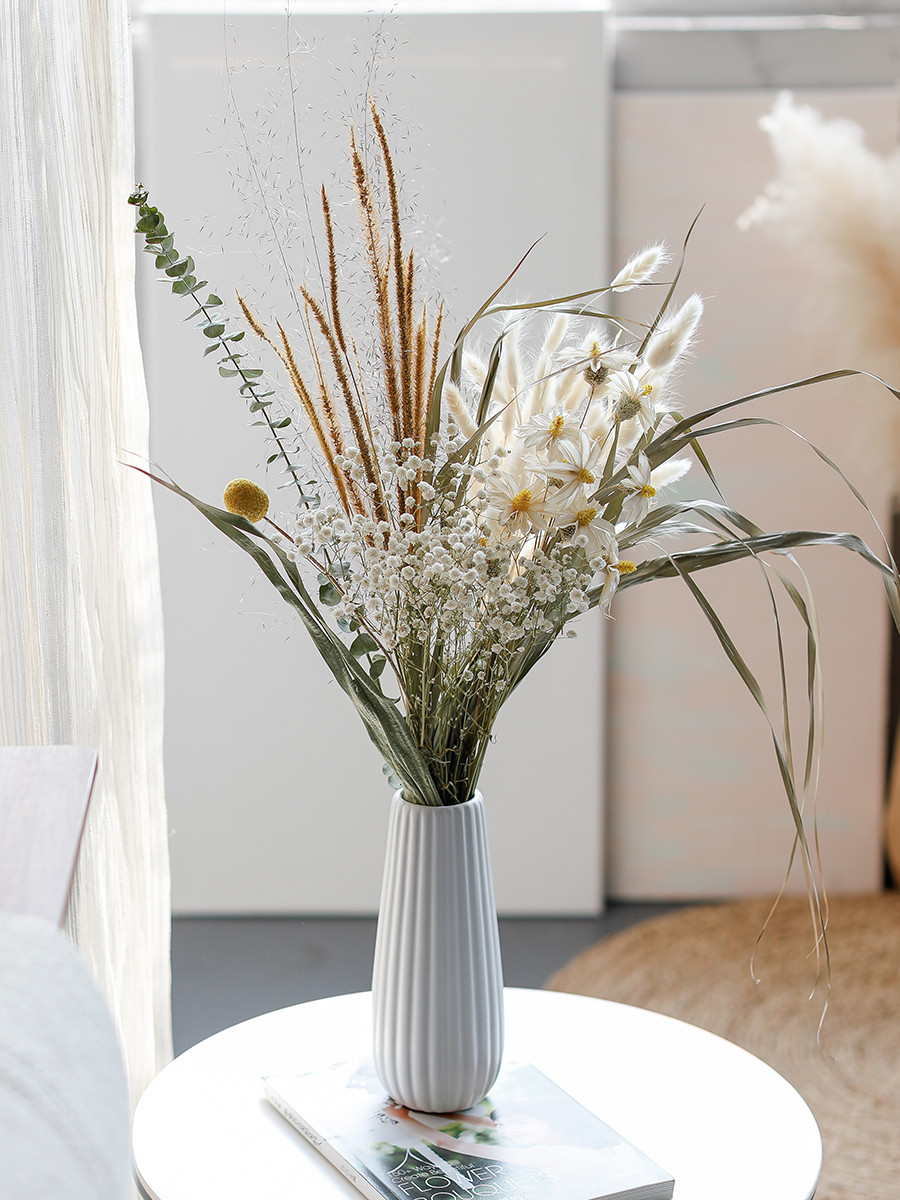 ドライフラワーブーケ - 花瓶アレンジ -
