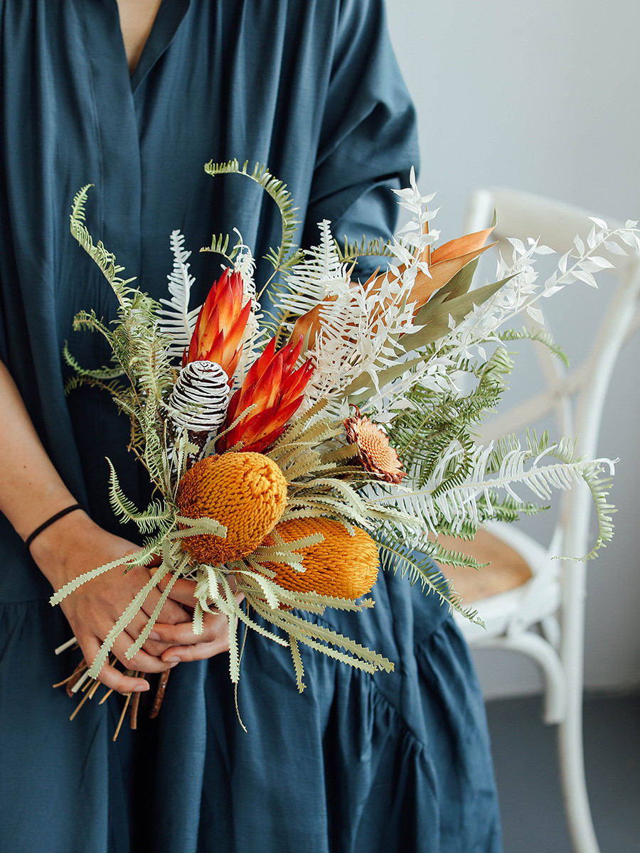 ドライフラワーブーケ - 花瓶アレンジ -