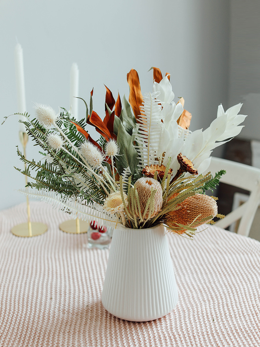 ドライフラワーブーケ - 花瓶アレンジ -