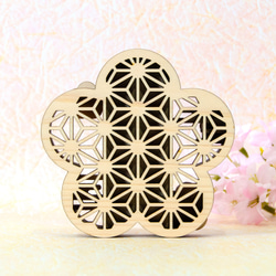 木製【名前札】　桃の節句　ひなまつり　命名札　名入れ　ヒノキ《受注生産品》 2枚目の画像