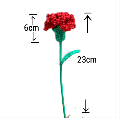 母の日 カーネーション 3本 花束 あみぐるみ 枯れない花 アート