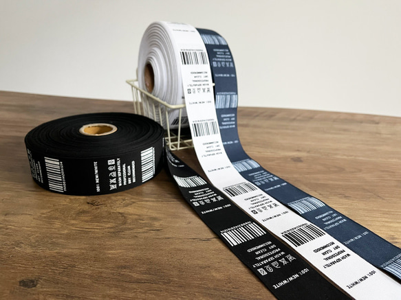 ハンドメイドタグ タグテープ【50cm単位販売】洗濯表示タグデザイン 商用利用可 タグリボン 韓国テープ001 11枚目の画像